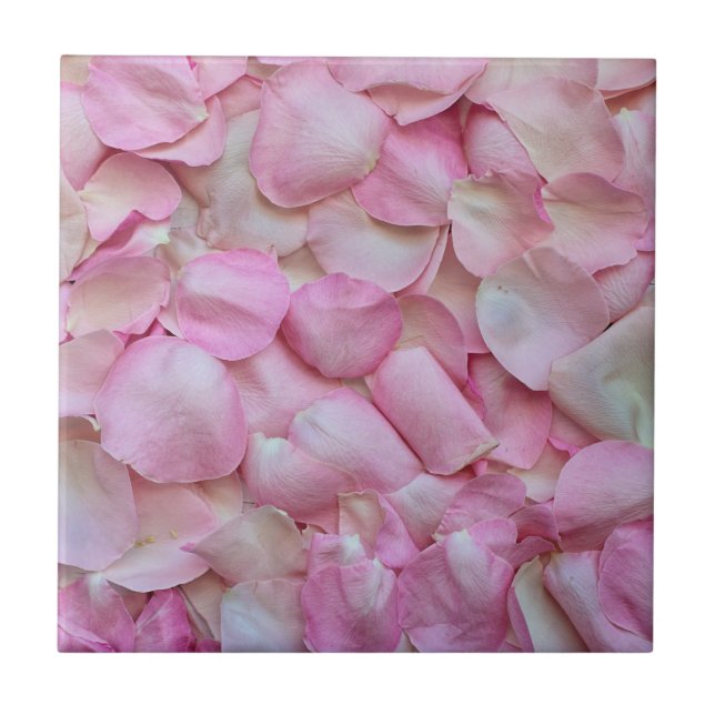 Pink Rose Petals Tile (Front)
