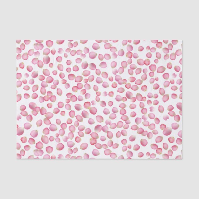 Pink rose petals tissue paper (Front)