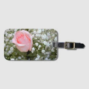 Pink Rose Photo Luggage Tag