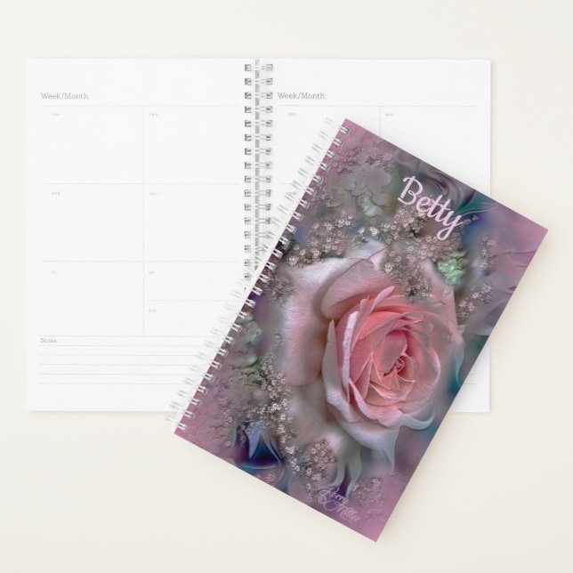 Pink Rose Planner (Devant avec enveloppe)
