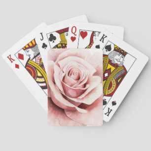 Pink Rose Playing Cards