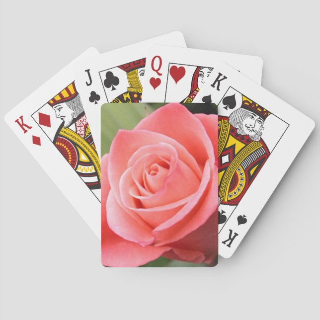Pink Rose Playing Cards (Back)