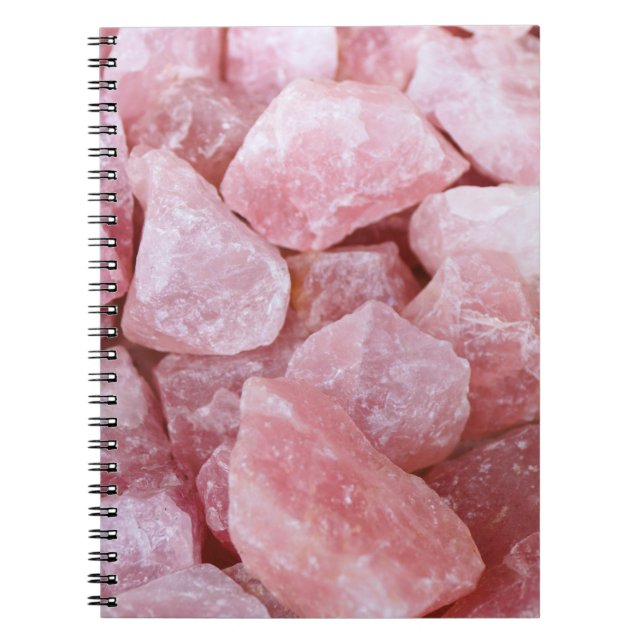 Pink Rose Quartz Crystal Love Notebook Journal (Front)