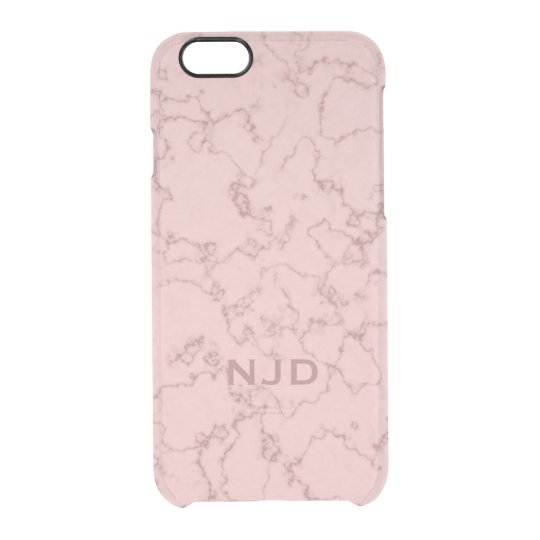 Pink Rose Quartz Marble Personalized iPhone 6/6s Clear iPhone 6/6S Case