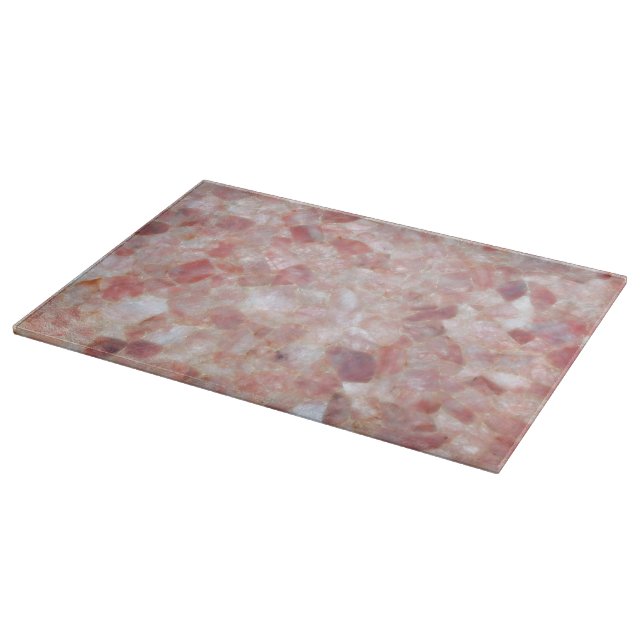 Pink Rose Quartz Pattern Cutting Board (Corner)