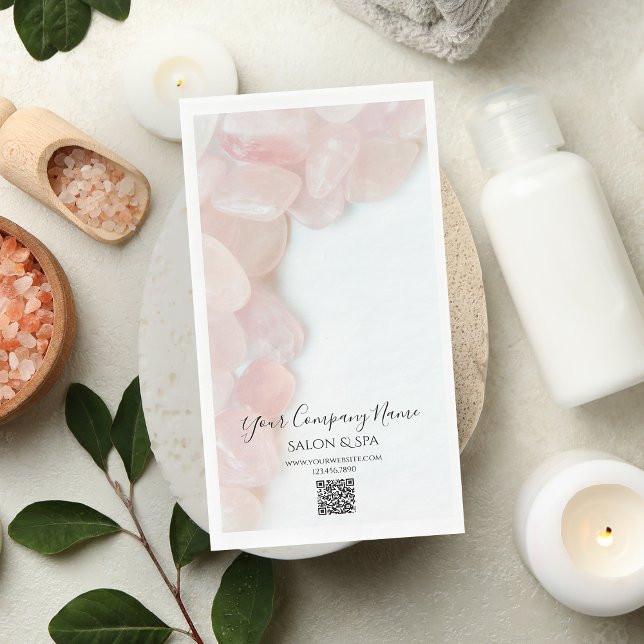 Pink Rose Quartz Stones Salon Spa Napkin (Creator Uploaded)