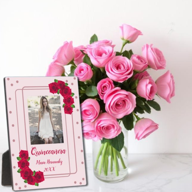 Pink Rose Quinceañera Plaque (Creator Uploaded)