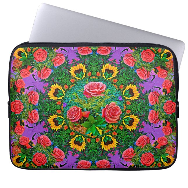 Pink Rose Rings 4 Laptop Sleeve (Front)