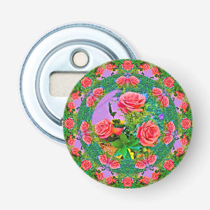 Pink Rose Rings Bottle Opener