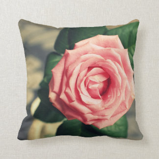 Pink rose, romantic cushion