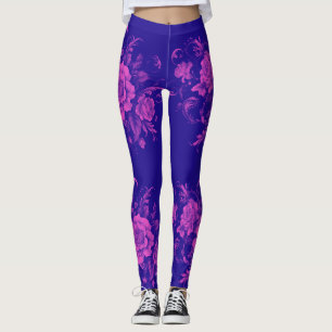 Pink Rose Seamless  Leggings