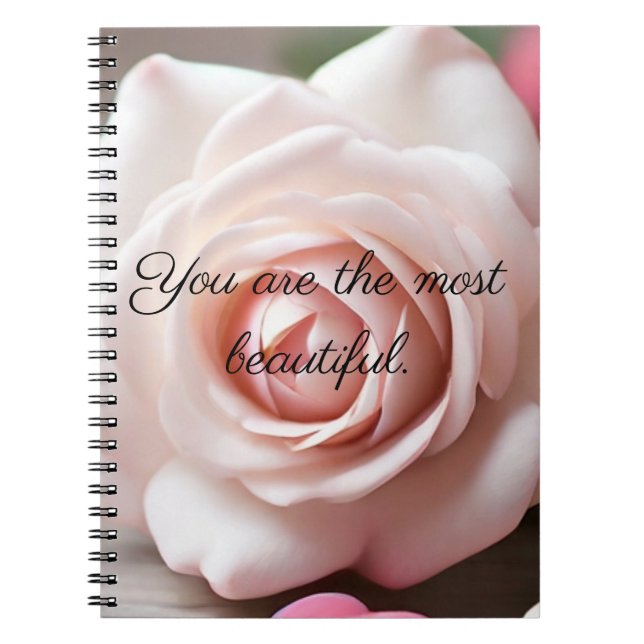 Pink Rose - Selfesteem Booster Spiral Notebook (Front)