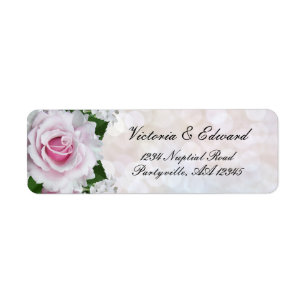 Pink Rose Silver Bokeh Wedding
