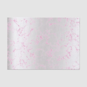 Pink Rose Silver Marble Metallic Abstract Tissue Paper
