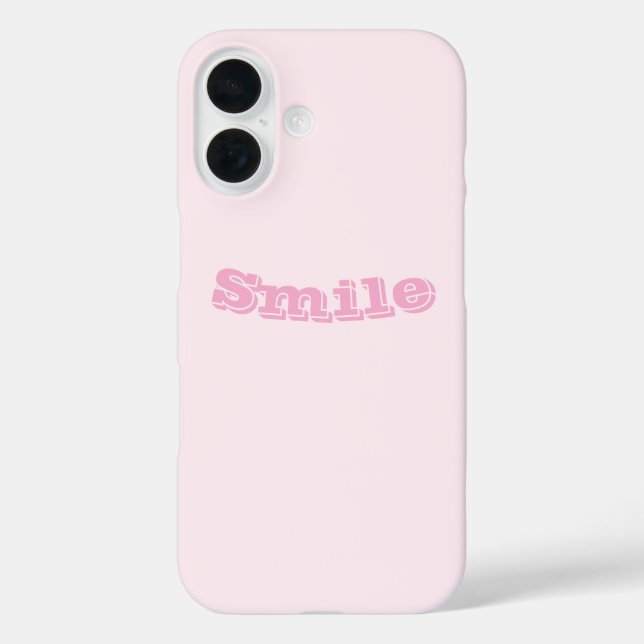 Pink Rose Soft Pale White Pastel Solid Colour Case-Mate iPhone Case (Back)