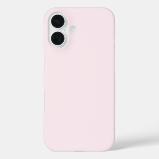 Pink Rose Soft Pale White Pastel Solid Colour iPhone 16 Case