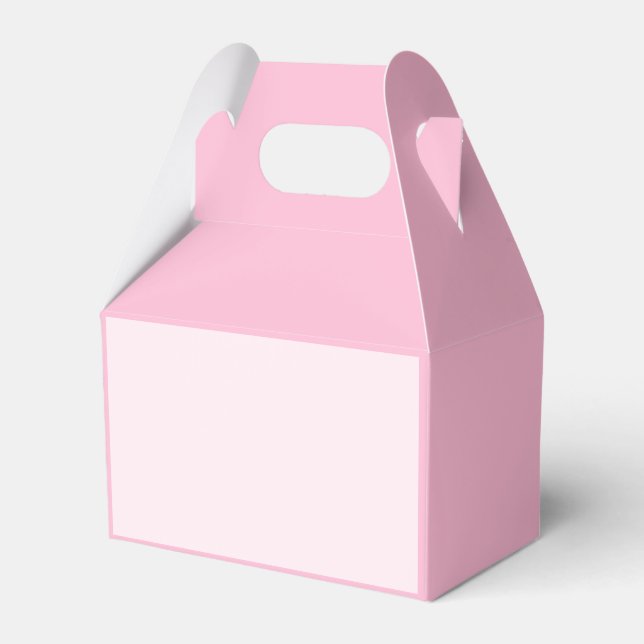 Pink Rose Soft Pale White Pastel Solid Colour Favor Box (Front Side)