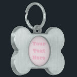 Pink Rose Soft Pale White Pastel Solid Colour Pet ID Tag<br><div class="desc">Bone Shaped Pet ID Identification Tag printed with Pink Rose Soft Pale White Pastel Solid Colour background illustration and select products by TheFabricSeal print on demand shop at Zazzle.com #ZazzleMade https://www.zazzle.com/store/thefabricseal TheFabricSeal©️Original.  Pastel Pink Rose Colour is a soft, warm hue that blends the gentle blush of a blooming rose with...</div>