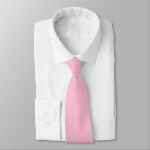 Pink Rose Soft Pale White Pastel Solid Colour Tie