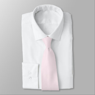 Pink Rose Soft Pale White Pastel Solid Colour Tie