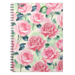 Pink Rose Spiral Photo Notebook