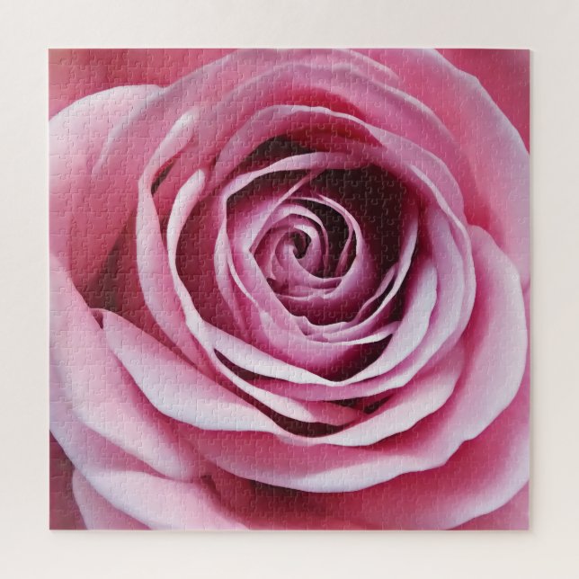 Pink rose spring garden flower romantic floral jigsaw puzzle (Vertical)