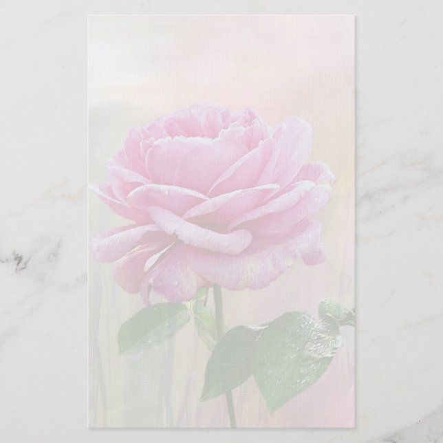 Pink Rose Stationery (Front)