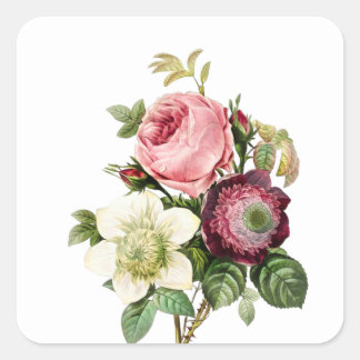 Pink rose stickers