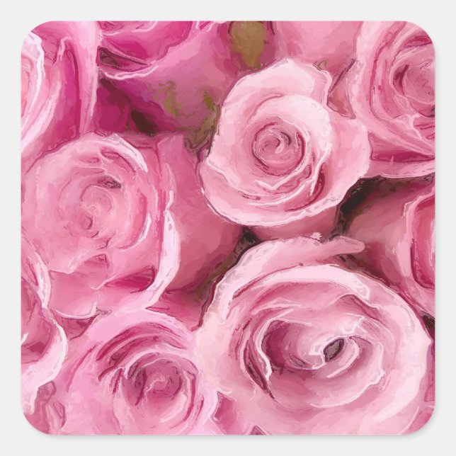 Pink Rose Stickers (Front)