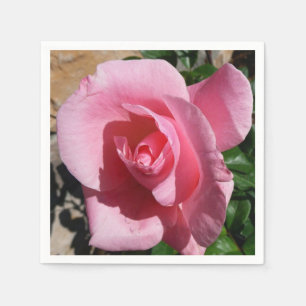 Pink Rose Sunny Garden Floral Napkin