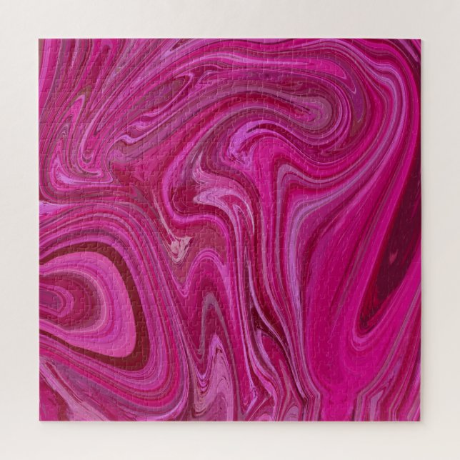 Pink Rose Swirls Jigsaw Puzzle (Vertical)