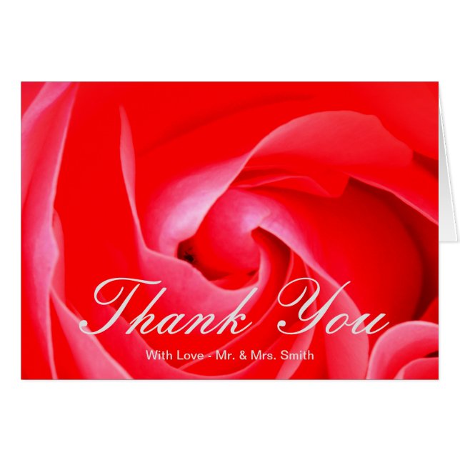 Pink Rose Thank You (Front Horizontal)