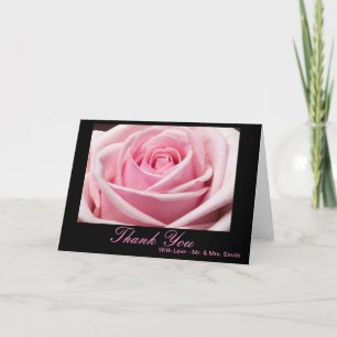 Pink Rose Thank You Card