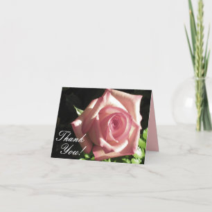 Pink Rose Thank You Notecard