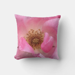 Pink Rose Throw Pillow