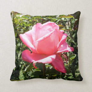 Pink Rose Throw Pillow