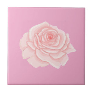 Pink rose tile