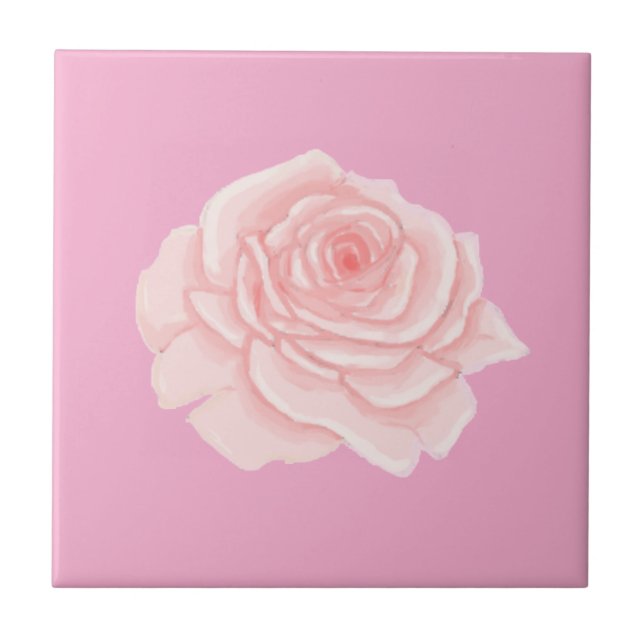 Pink rose tile (Front)