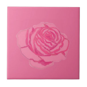 Pink rose tile