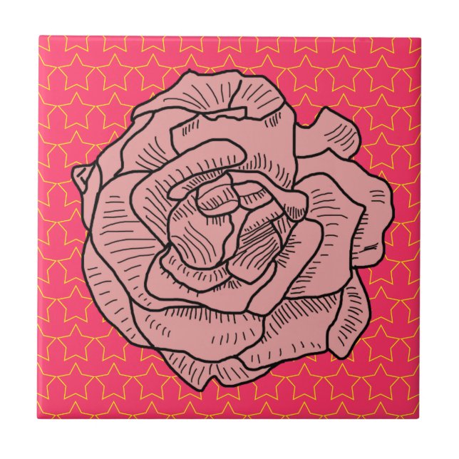 Pink Rose Tile (Front)