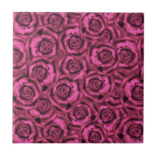 Pink rose tile