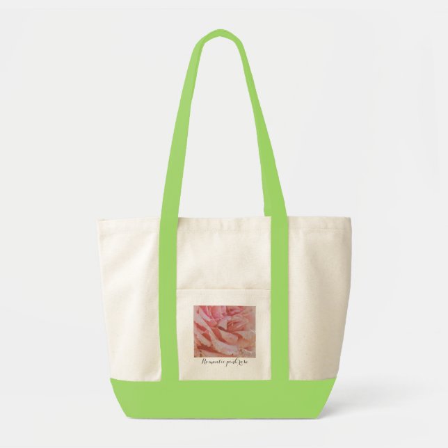 Pink rose tote bag (Front)