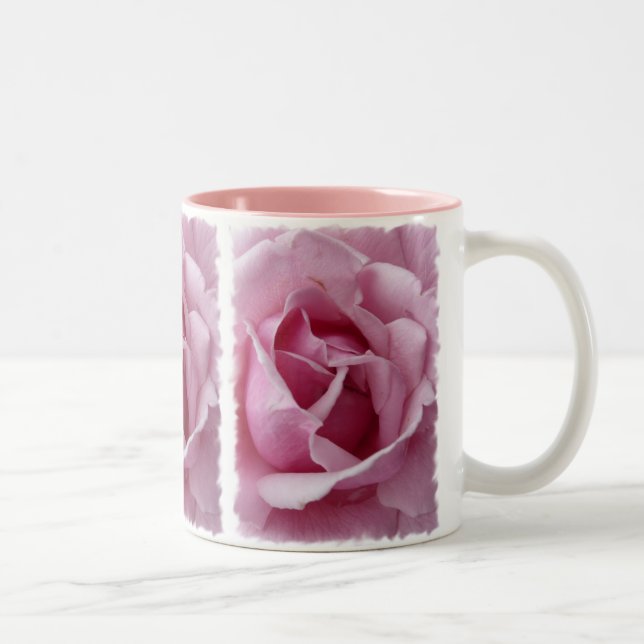 Pink Rose Two-Tone Coffee Mug (Right)