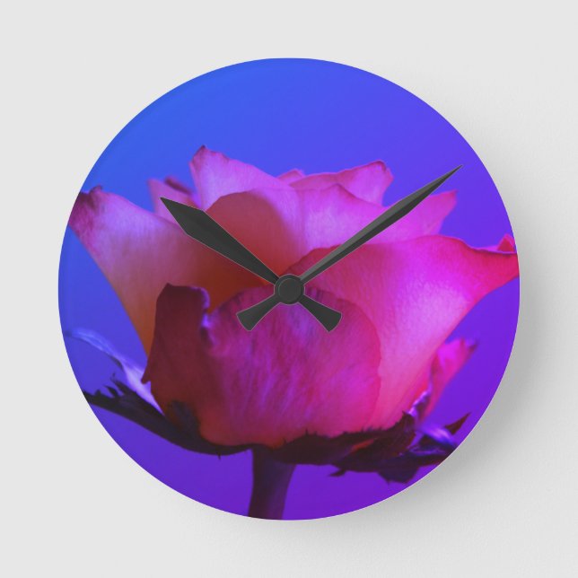 Pink Rose Wall Clock (Front)