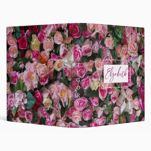 Pink Rose Wall Name Binder (Background)