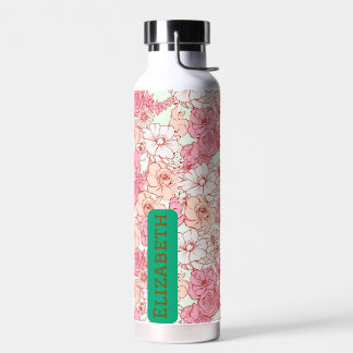 Pink Rose Water Bottle – Sip Pretty, Stay Hydrated