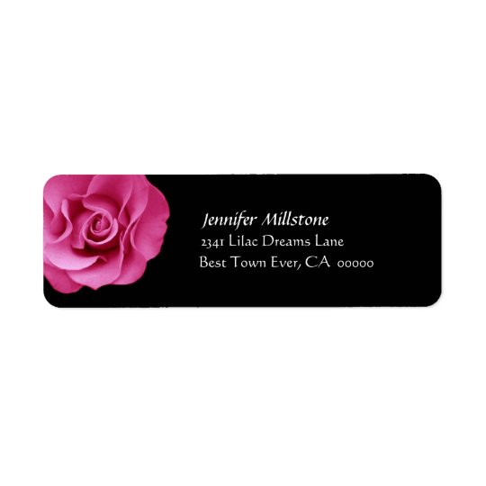 PINK Rose Wedding Address Label