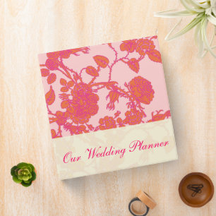 Pink Rose Wedding Planner Binder