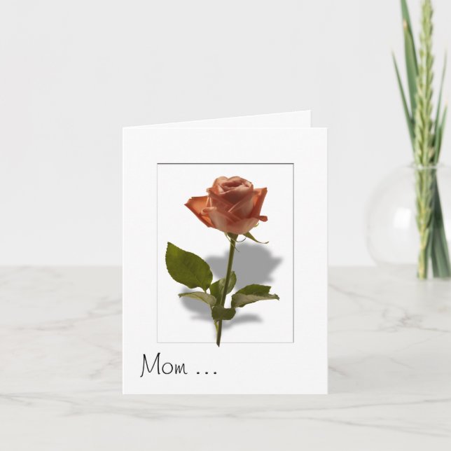 Pink Rose with Shadow Card (Front)