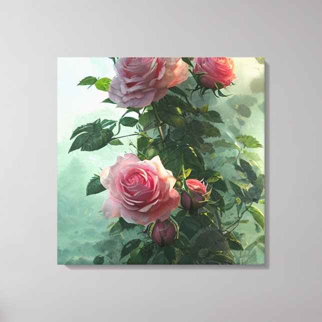 Pink Rose - Wrapped Canvas (Front)